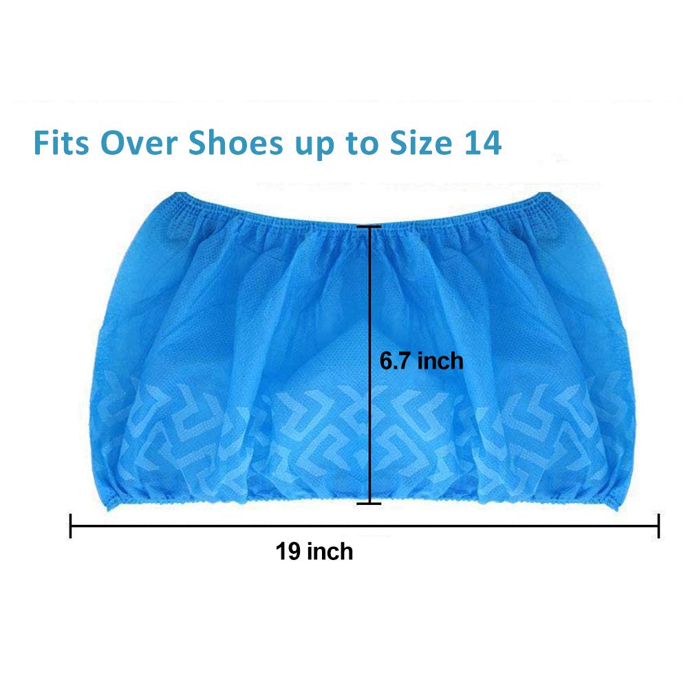 Disposable Shoe Covers X-Large 1000 Pack (500 Pairs) - Non-Slip, Fits Men's Size 14 & Boot Size 13 - Ideal for Hospitals, Construction Sites, Clean Rooms & Home Use