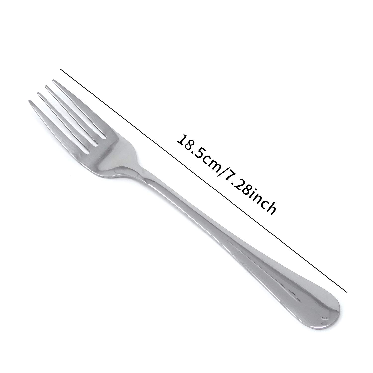 Honbay 4-Piece Stainless Steel Forks Set - 7.28 Inch Dinner Forks, Salad Forks & Dessert Forks for Home, Restaurant, Office - Durable & Elegant Flatware for Everyday Dining, Parties & Catering