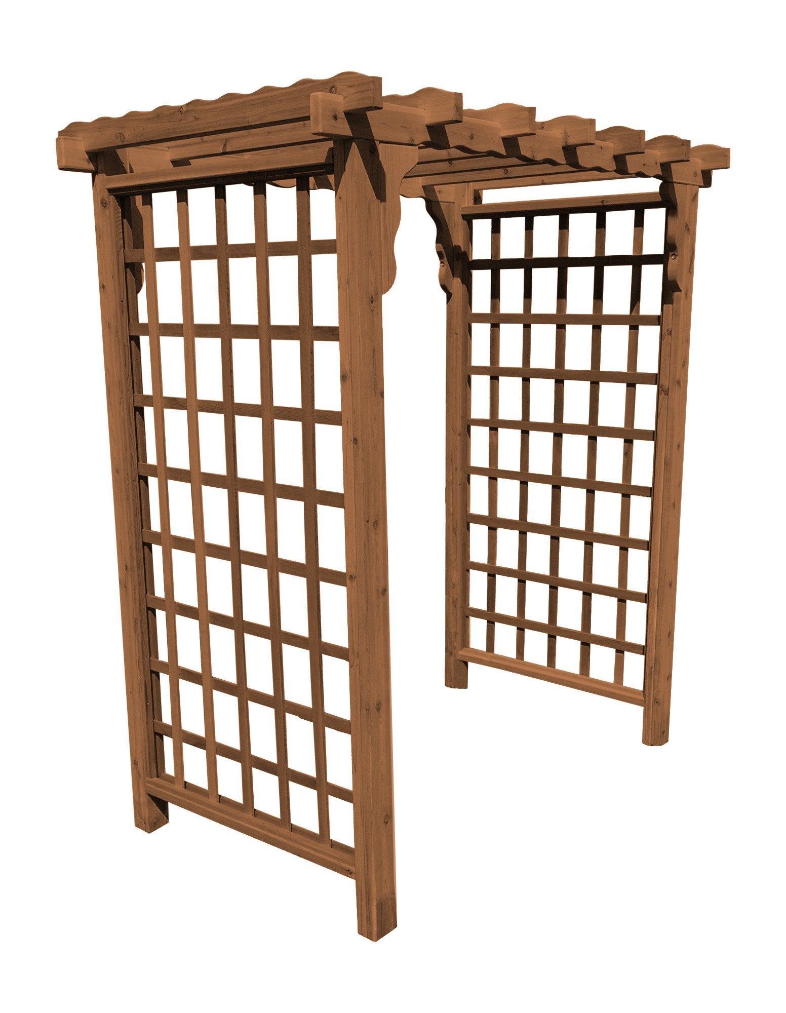 Amish Handcrafted Cedar Wood Lexington Arbor - Rustic Garden Arbor for Outdoor Weddings, Backyard Decor & Landscaping