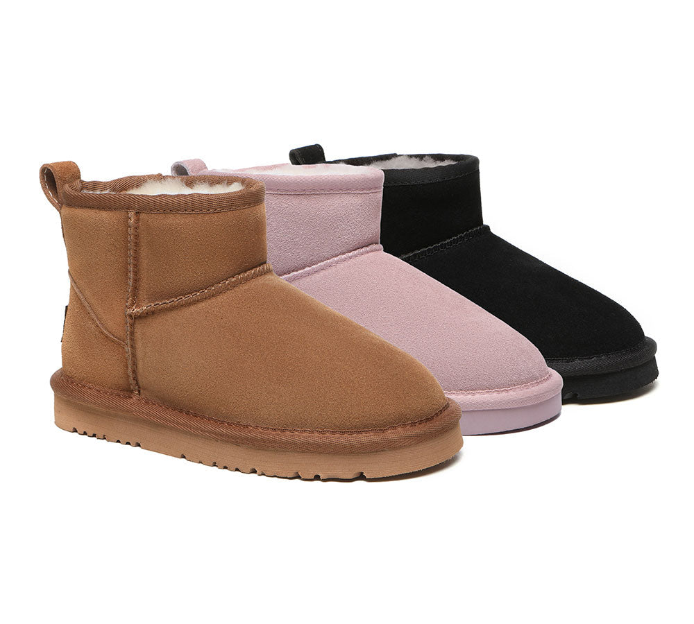 Australian Shepherd® Kids UGG Boots - Genuine Sheepskin Wool Mini Noel for Winter Warmth & Comfort - Perfect for Indoor & Outdoor Play, School, and Cold Weather Adventures