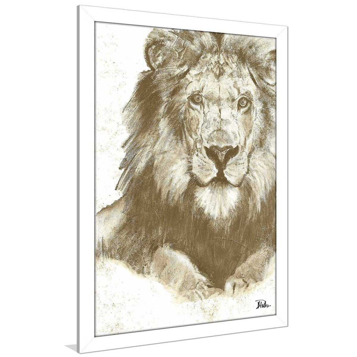 Stylish Muted Lion Vertical Acrylic Print - Perfect for Home Decor, Office Wall Art & Modern Interior Design