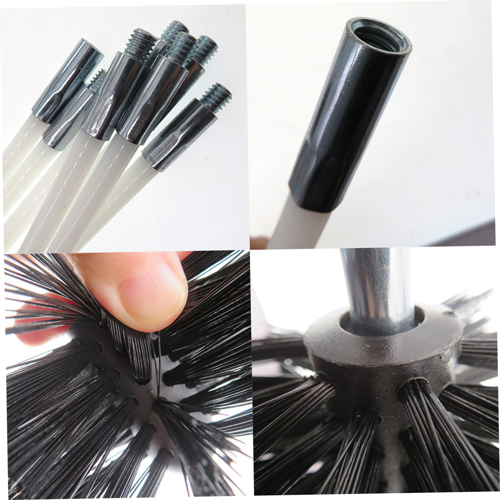 14-Piece Dryer Vent Cleaning Kit with 16-inch Bendable Brush & 4-inch Quick Connect Head - Chimney Sweep & Lint Removal Tool for Efficient Home Maintenance (Ideal for Dryer, HVAC, and Chimney Cleaning)