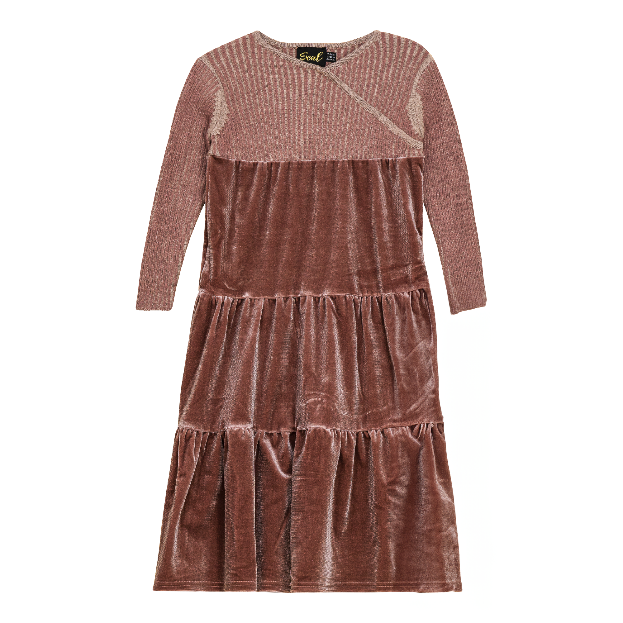 2 Tone Wrap Maxi Dress for Women - Flowy Long Summer Dress with Belt - Perfect for Beach, Vacation & Evening Wear