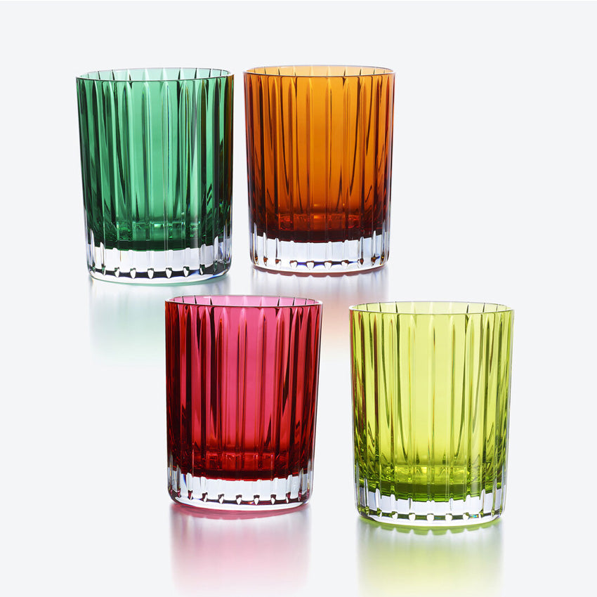 Baccarat Harmonie Tumbler Set of 4 - Intense Colors of Joy Crystal Glasses for Champagne, Cocktails & Luxury Home Decor
