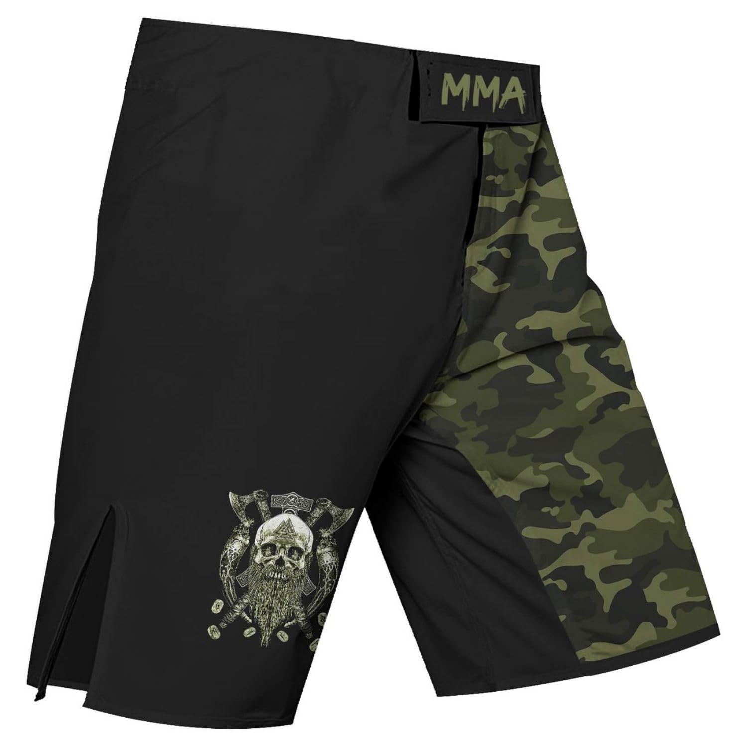 3D Viking Tattoo MMA Shorts for Men - Soft Compression Workout & Fight Shorts - Breathable & Stretchable - Perfect for Training, MMA, Gym & Birthday Gifts