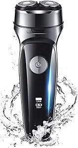 Premium Electric Razor for Men - Wet & Dry Cordless Rotary Shaver with Pop-up Trimmer | Waterproof Rechargeable Men's Shaving Kit | Perfect for Travel, Gym & Daily Grooming Routine
