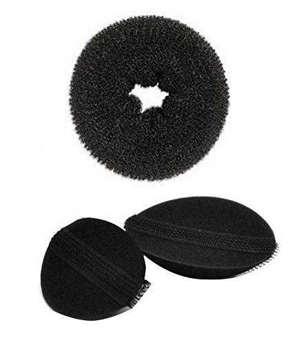 Magic Donut Bun Maker with 2-Piece Princess Puff Bumpit Hair Volumizer - Easy DIY Hair Styling Tool for Updos, Ponytails & Special Occasions