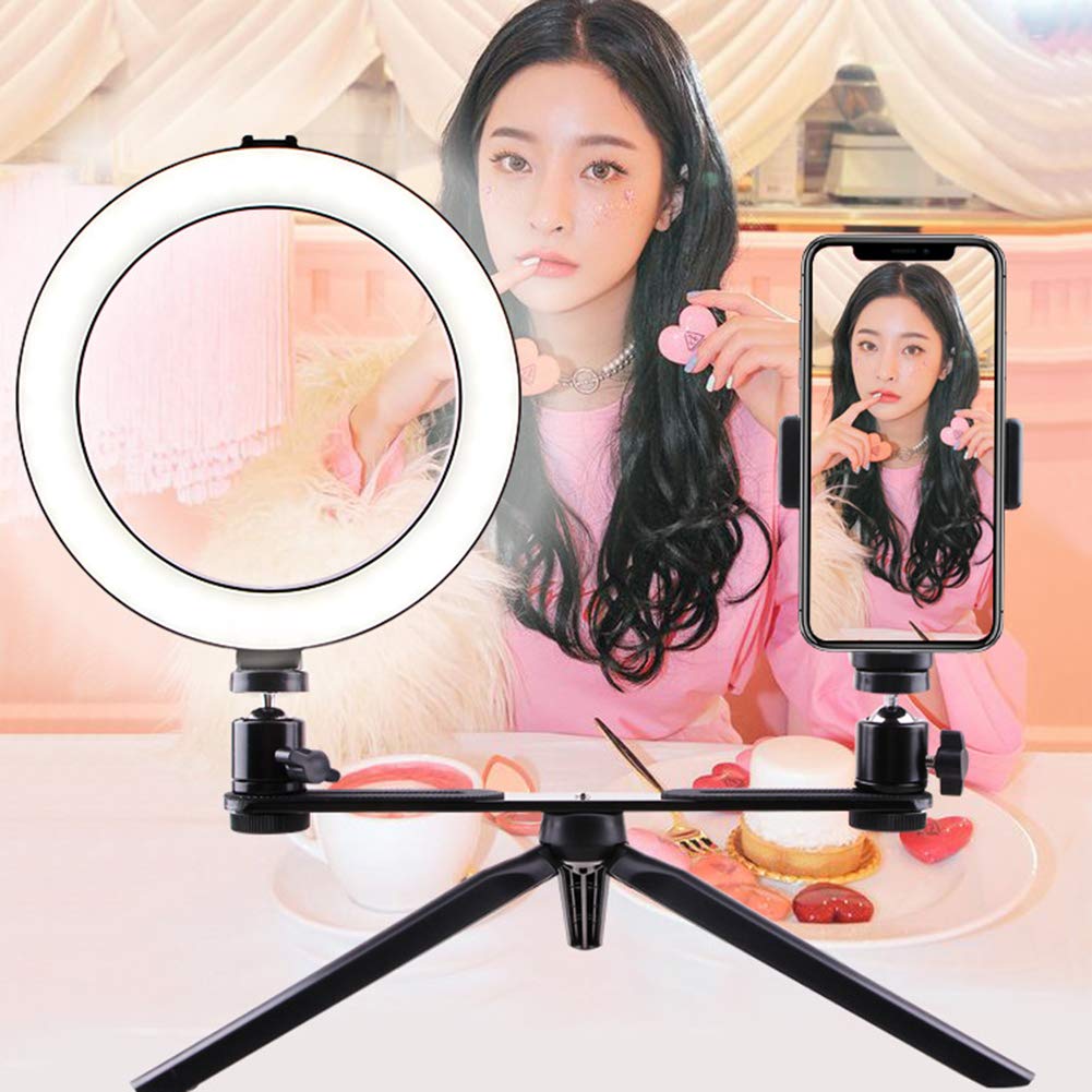 USB LED Ring Light - 360° Rotatable for Makeup & Photography | Desktop Beauty Lighting