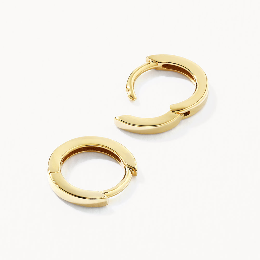 10k Gold Mini Charm Huggie Earrings - Dainty & Elegant Hoop Earrings for Women, Perfect for Everyday Wear, Gifts & Special Occasions