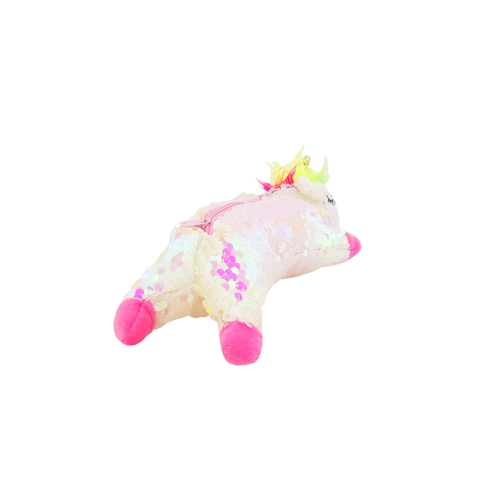 Unicorn Reverse Sequin Pencil Case - White | Cute School Supplies for Girls, Teens & Kids | Perfect for Back to School, Classroom & Homework Organization
