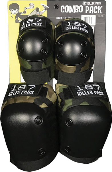 187-Piece Knee and Elbow Pads Set - Large/Extra Large Camouflage for Construction, Sports & Outdoor Activities