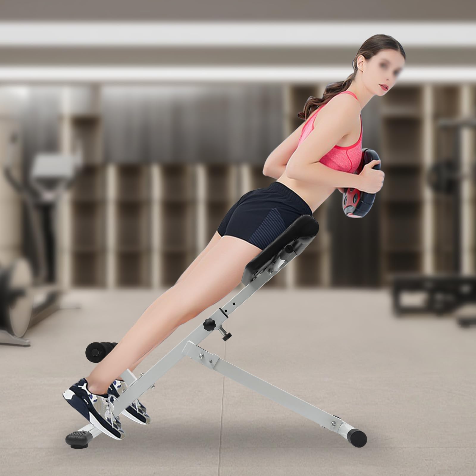 Adjustable Folding Hyperextension Bench Roman Chair - 39-45