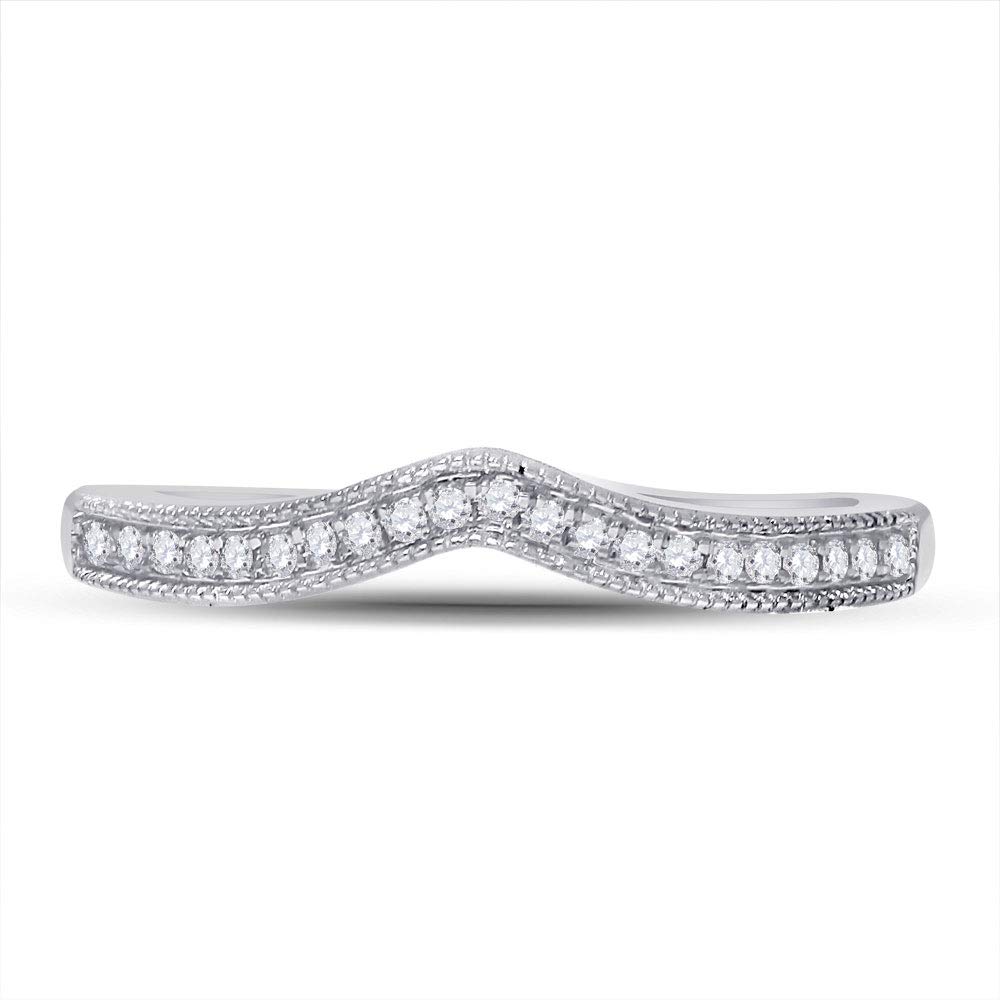 14K White Gold Women's Round Diamond Enhancer Wedding Band - 1/12 Cttw, Perfect for Bridal Jewelry, Anniversary Gifts & Special Occasions