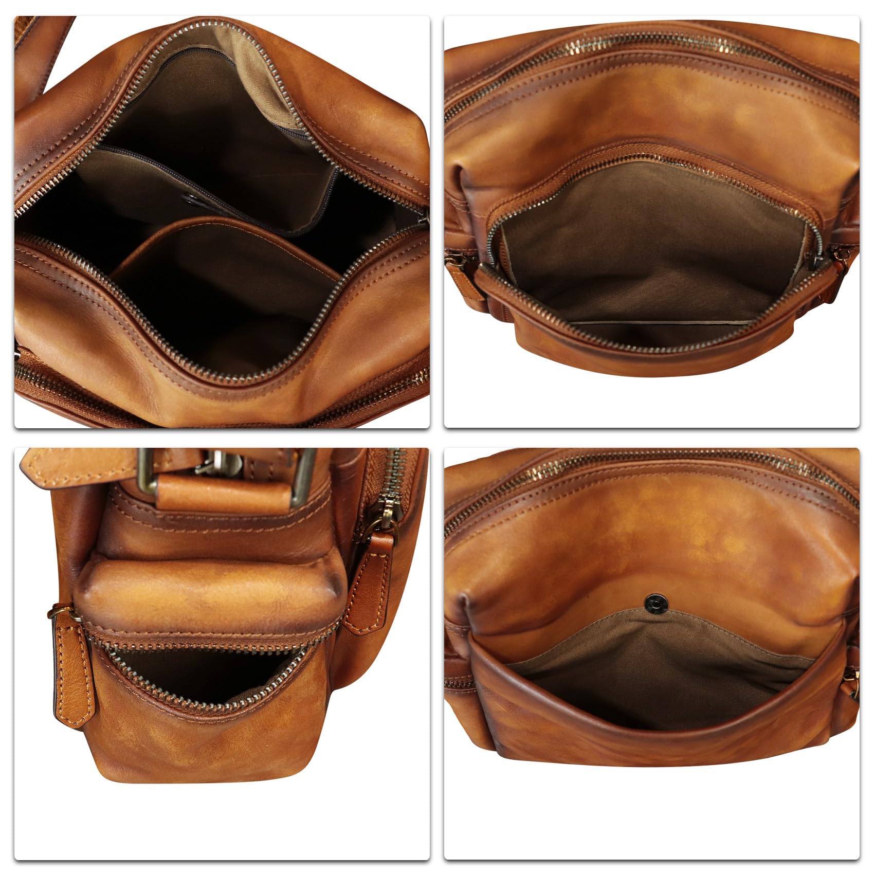 Genuine Leather Messenger Bag for Men - Stylish Crossbody Shoulder Bag & Briefcase Satchel with Adjustable Strap - Perfect for Work, Travel & Daily Commute