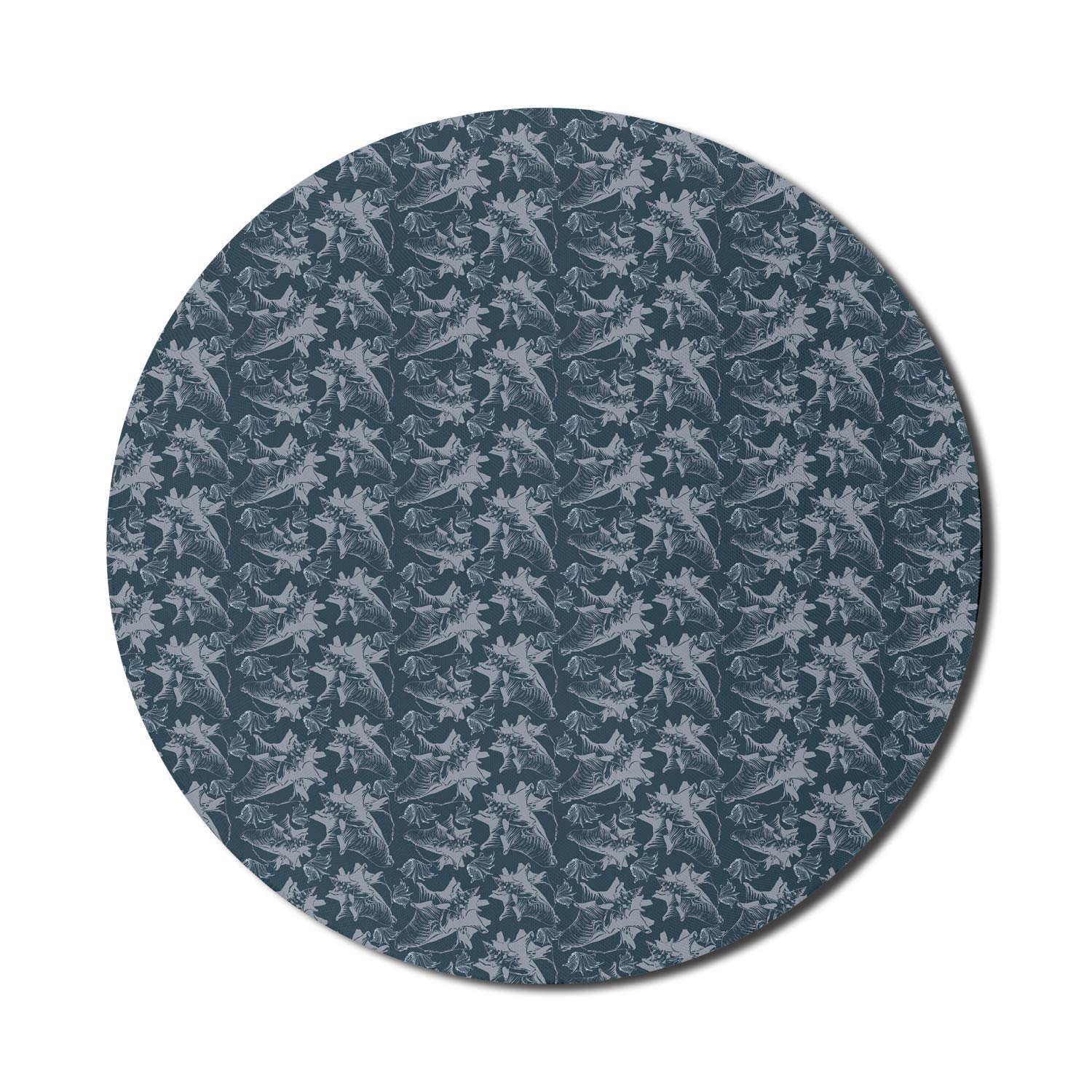 Ambesonne Round Non-Slip Gaming Mouse Pad - 8