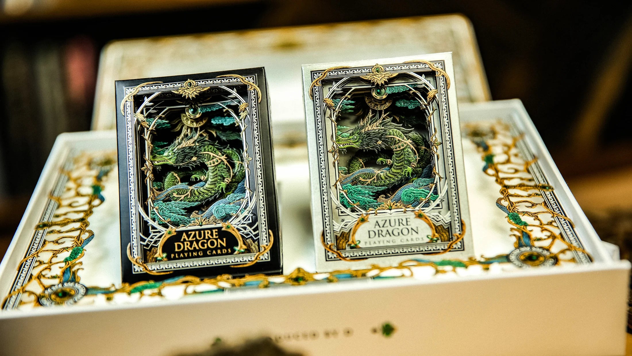Premium Azure Dragon Playing Cards - Elegant Dragon-Themed Deck for Poker, Magic Tricks & Collectors | Perfect for Card Games, Gifts & Collectibles