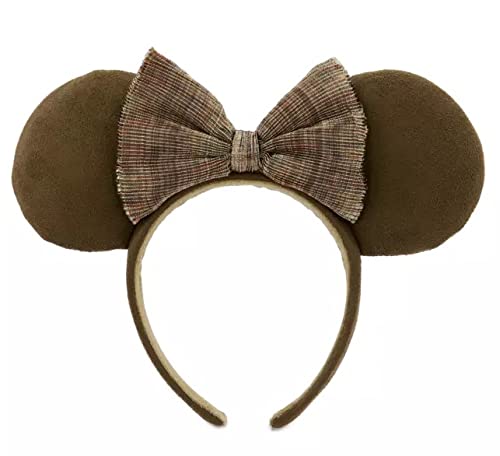 Minnie Mouse Ears Headband with Bow - Disney Parks Official Olive & Multicolored One Size Hair Accessory for Women & Girls - Perfect for Theme Parks, Cosplay & Disney Parties
