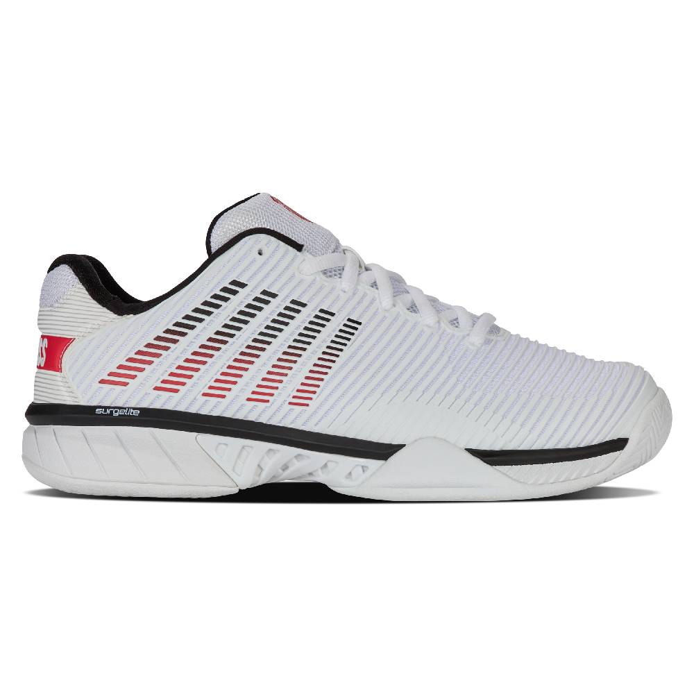 K Swiss Hypercourt Express 2 Wide Men's Tennis Shoes - White/Black - Breathable Comfort for Court Performance & Casual Wear