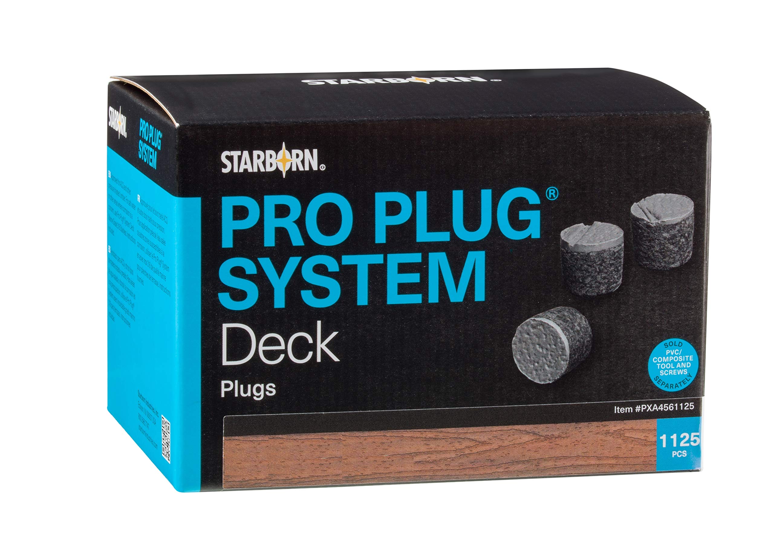 Pro Plug PVC Plugs for Azek Mahogany Decking - 1125 Plugs Covers 300 sq ft | Perfect for Decking Projects, Fence Posts & Outdoor Woodworking