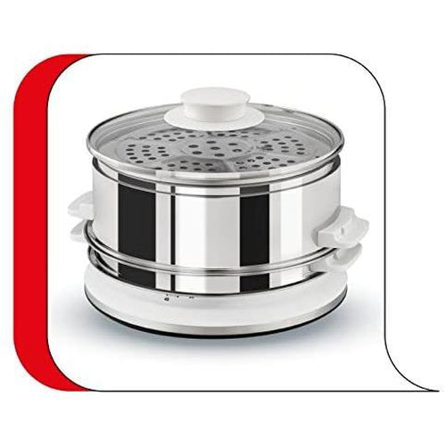 TEFAL VC1451 Steam Cooker - 3-Tier Electric Food Steamer for Healthy Cooking | Perfect for Vegetables, Rice & Seafood | Compact & Easy to Use for Home & Kitchen