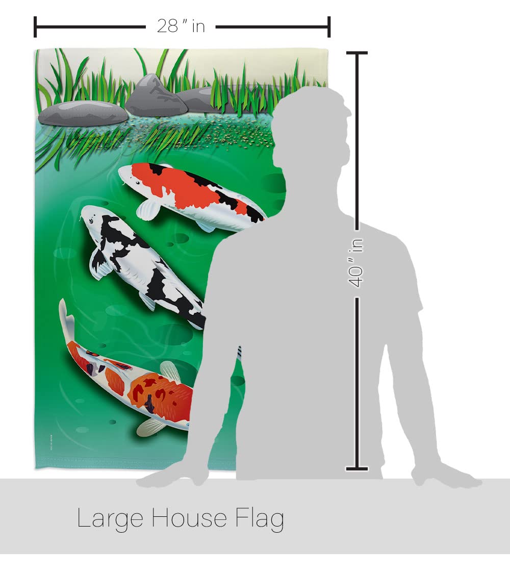Koi Coastal Flag Set 28x40 - House Decor for Outdoor & Garden