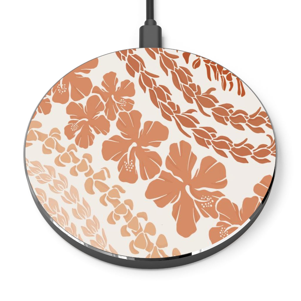 Groovy Lei Fast Wireless Charger - 15W Qi-Certified, Compatible with iPhone, Samsung, AirPods | Perfect for Bedside, Office & Travel Charging