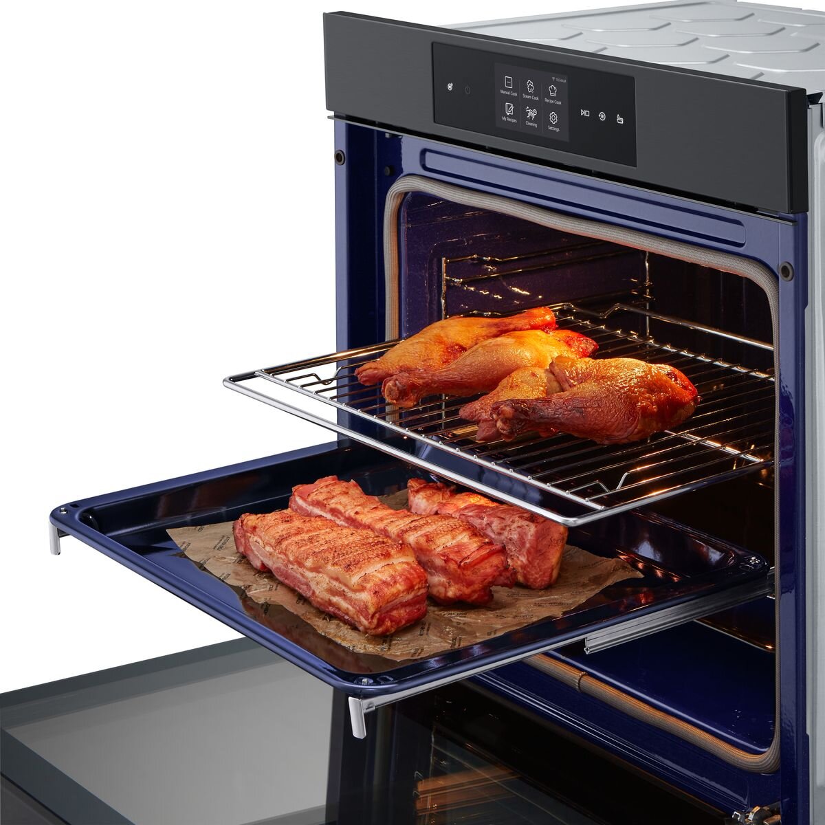 LG 60cm InstaView Series 9 Steam Oven BO609T2MB4 - Black Built-in Smart Oven with Steam Cooking & InstaView Window for Modern Kitchens | Perfect for Baking, Roasting & Healthy Meal Prep