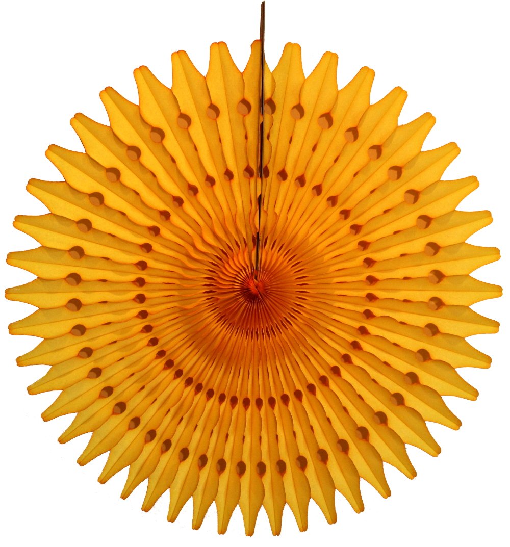 3-Pack 21 Inch Gold Tissue Paper Fans for Party Decorations, Wedding Centerpieces, and Home Decor