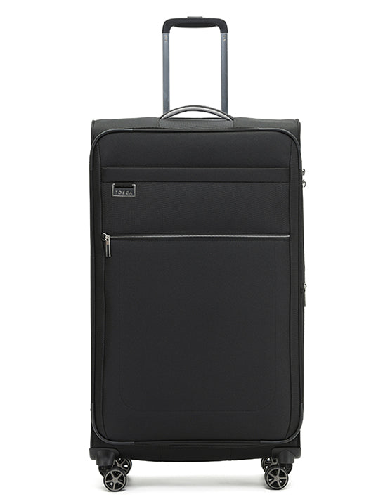 Tosca TCA720 Vega 32-inch Large Spinner Suitcase - Black | Premium Expandable Luggage for Business Travel & Vacation | Perfect for Airplane Carry-On & Checked Bags