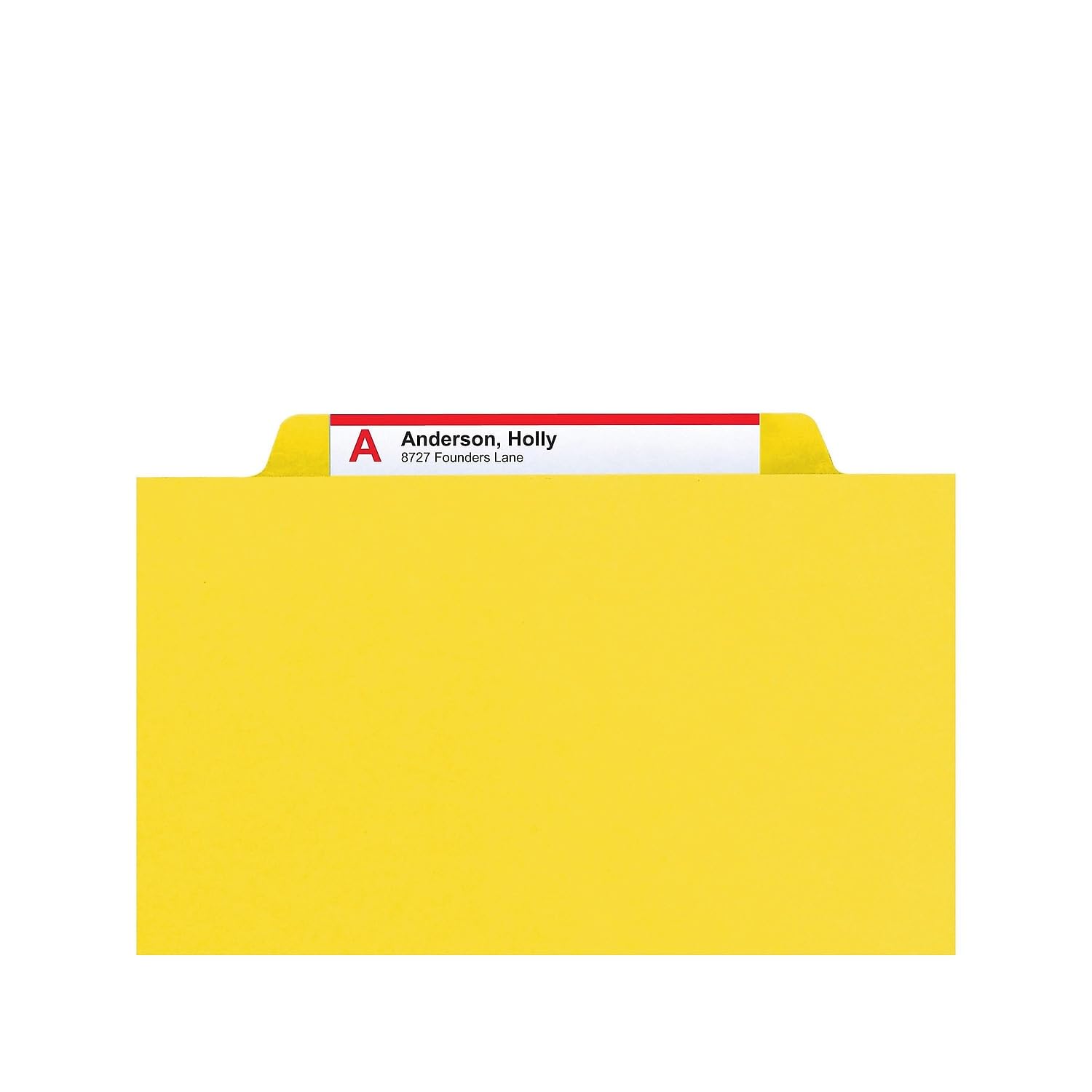 SMEAD SMD21562 Heavy Pressboard Self Tab File Folders - Letter Size, 1/3 Cut, 100-Pack for Office, School, and Home Organization - Perfect for Filing Documents, Records, and Papers