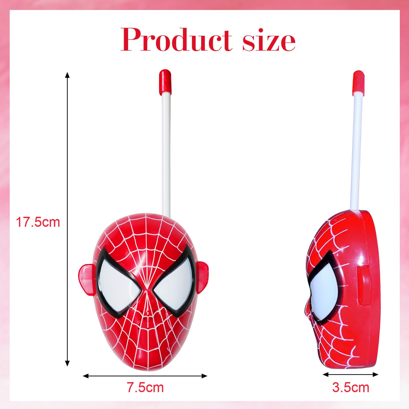 Spider Walkie Talkies for Kids - 2 Pack Rechargeable Walkie Talkies for Boys & Girls, Indoor Outdoor Adventure Toys, Perfect Birthday Gifts for Children (Great for Camping, Hiking & Backyard Games)