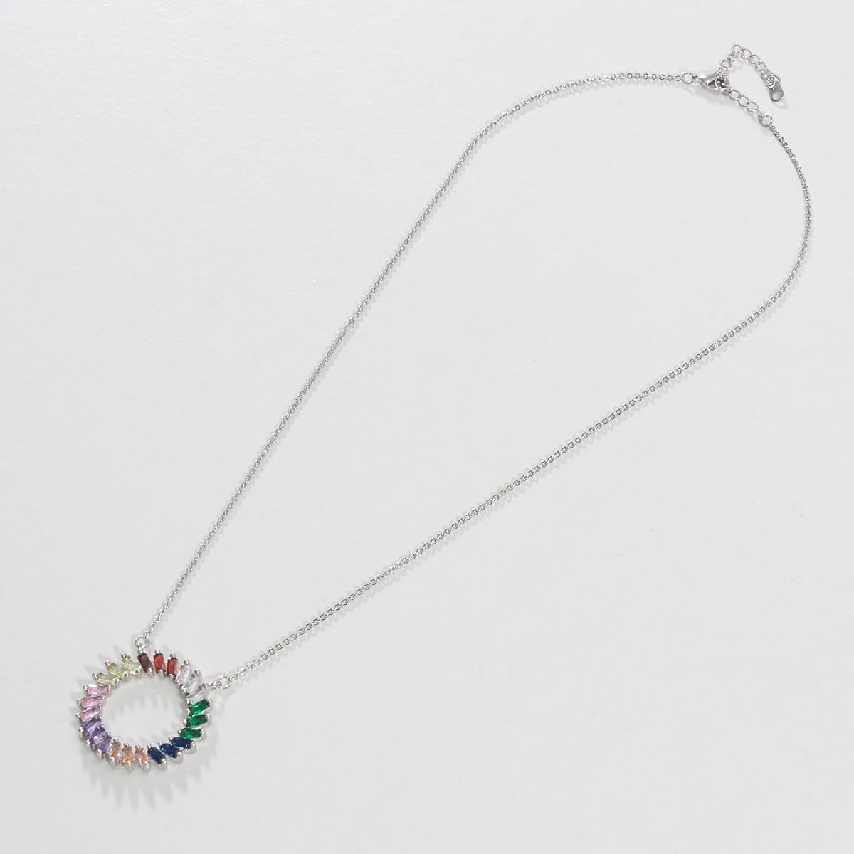 Elegant Mecool Long Sweater Pendant Necklace - Titanium Steel Chain with Sparkling Created Crystals Jewelry for Women | Perfect for Layering, Office Wear & Special Occasions