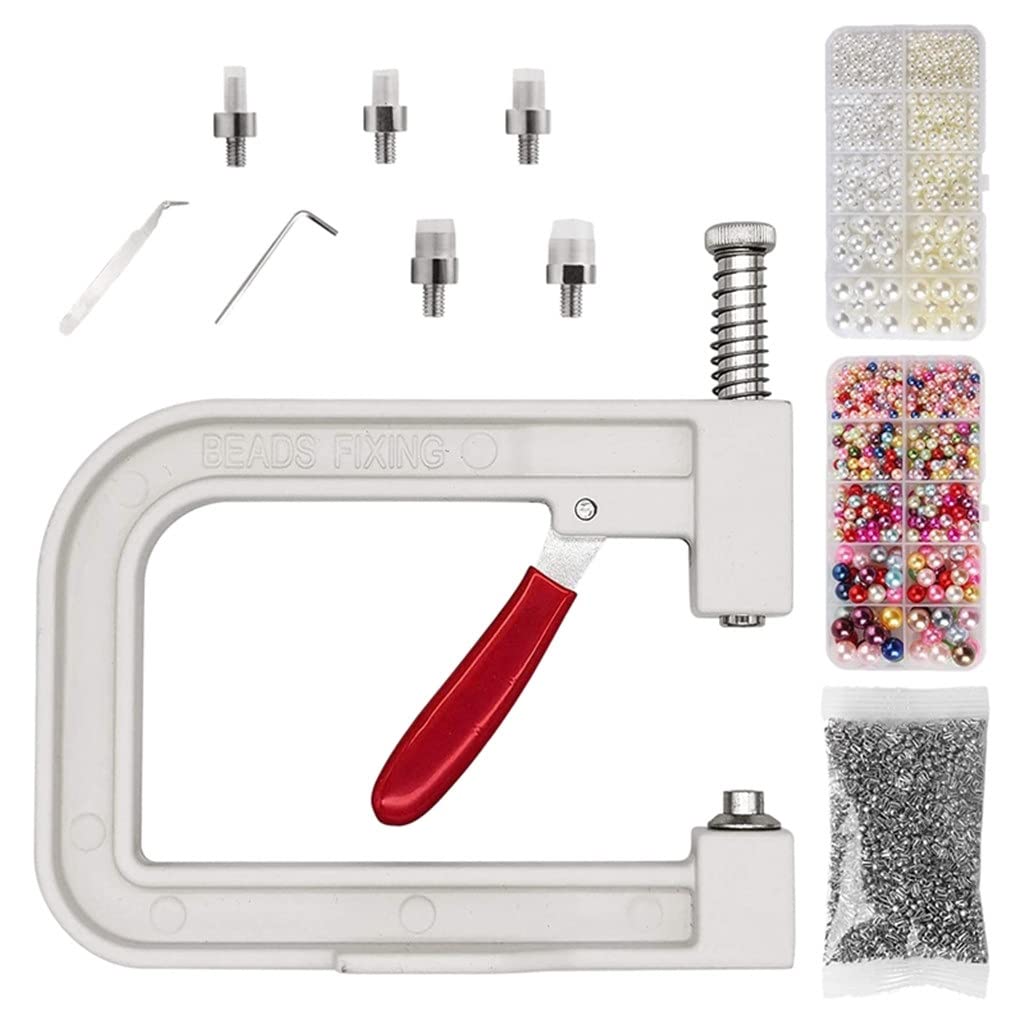 WODMB Pearl Setting Machine Tools for DIY Jewelry Making - Handmade Pearl Rivet Buttons & Bead Setting Accessories (Color A, One Size) - Perfect for Crafting Necklaces, Bracelets & Earrings