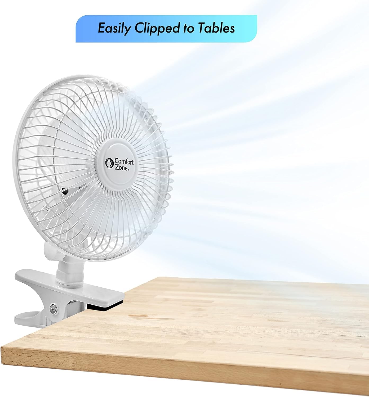 6 Inch Portable Clip on Fan - Adjustable Tilt, Quiet 2-Speed Mini Desk Fan for Stroller, Bedside & Office | Black | Perfect for Nursery, Dorm Room & Home Office Cooling