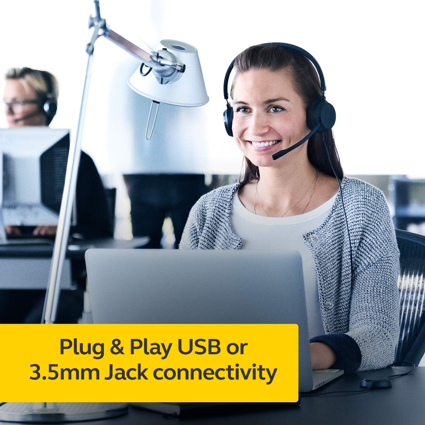 Jabra Evolve 30 II Wireless Headset with Noise Cancelling Mic - Certified Refurbished for Home Office & Remote Work