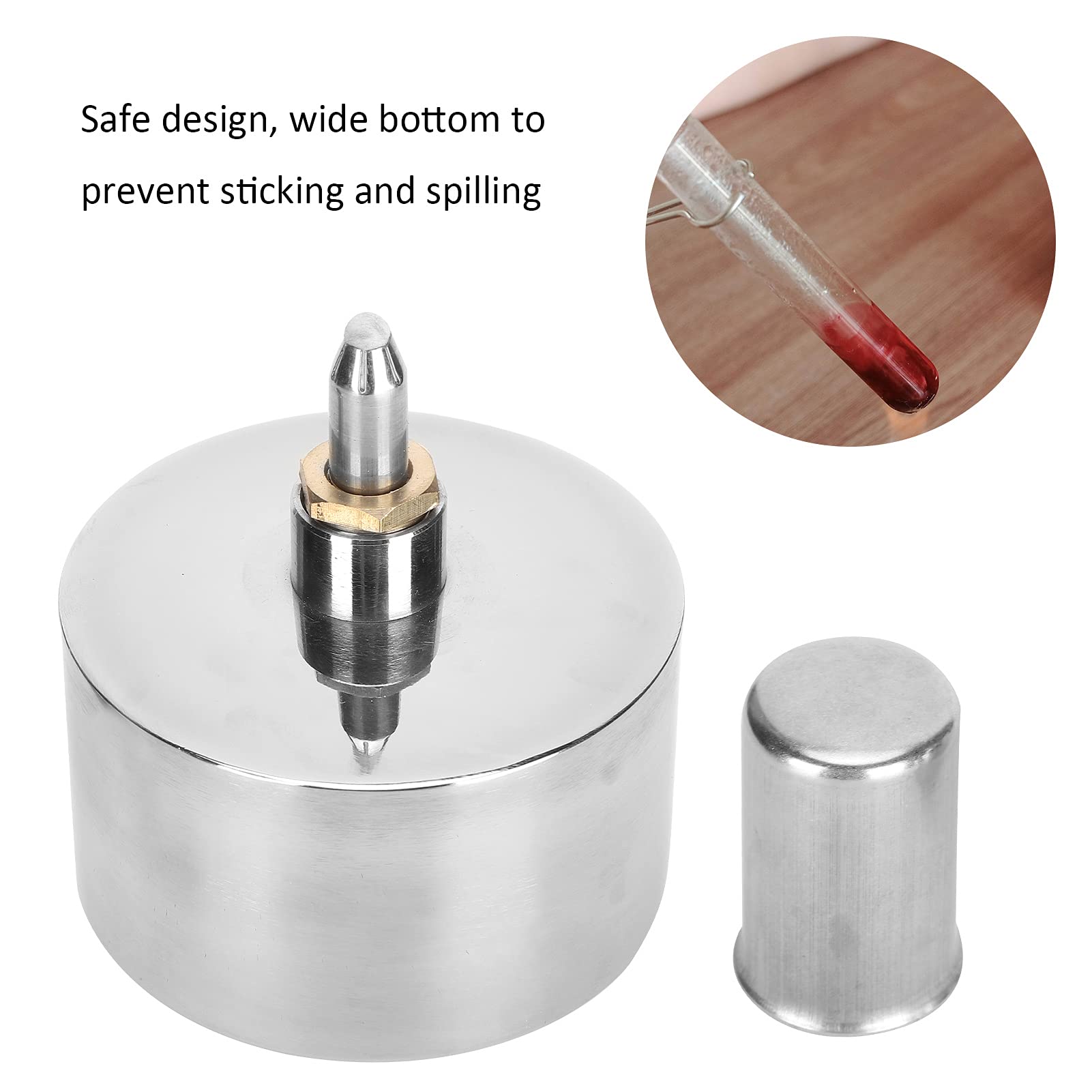 HAOX 400ml Stainless Steel Alcohol Lamp - Thickened Explosion-Proof Lab Burner for Chemistry Experiments, Dental Labs & Heating Applications | Durable Metal Cap Heating Equipment for Scientific Research & DIY Projects