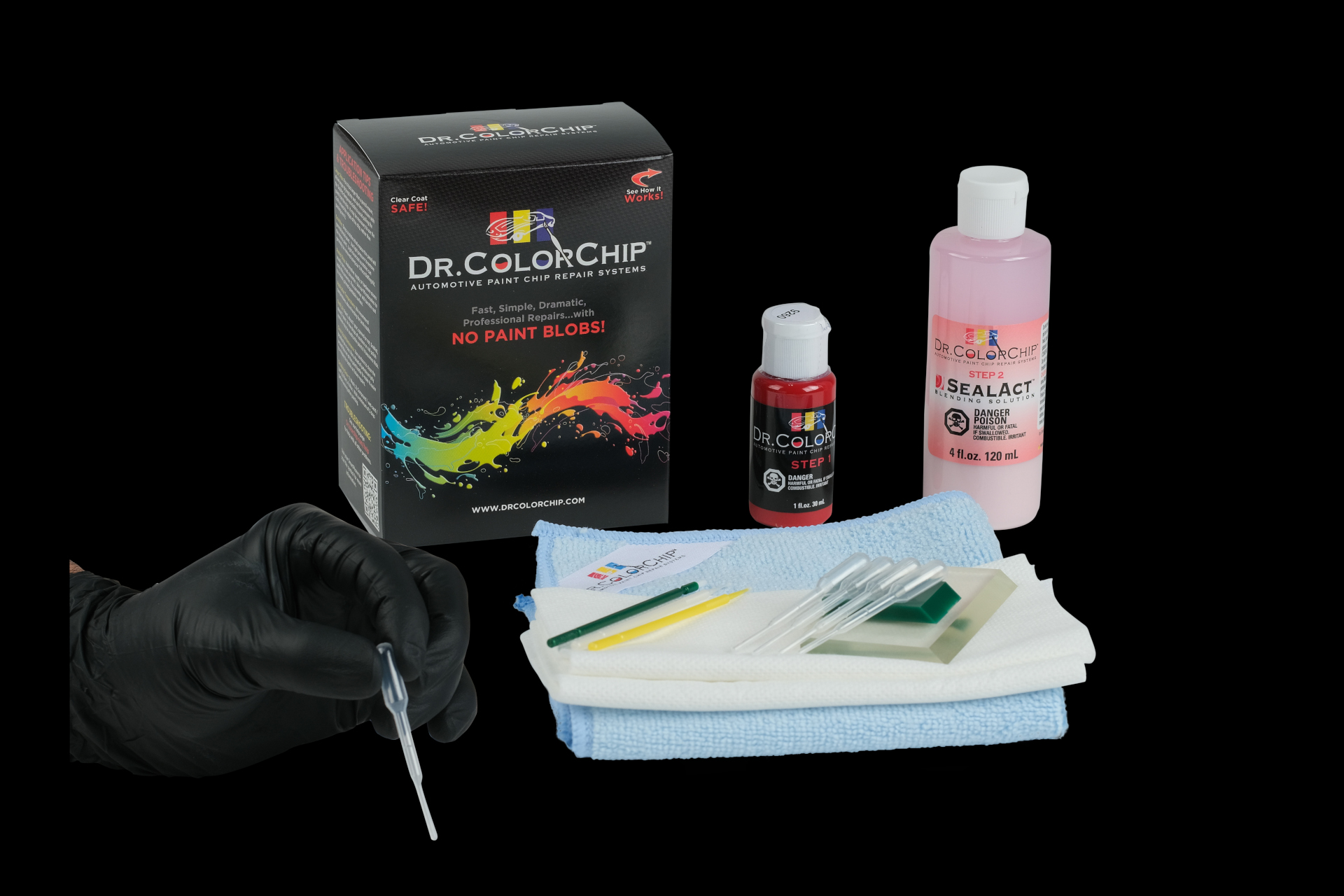 Dr. ColorChip Squirt & Squeegee Plus Kit - Automotive Touch Up Paint Repair Kit for Scratches & Chips | Perfect for Car, Truck & SUV Paint Restoration at Home or On-The-Go