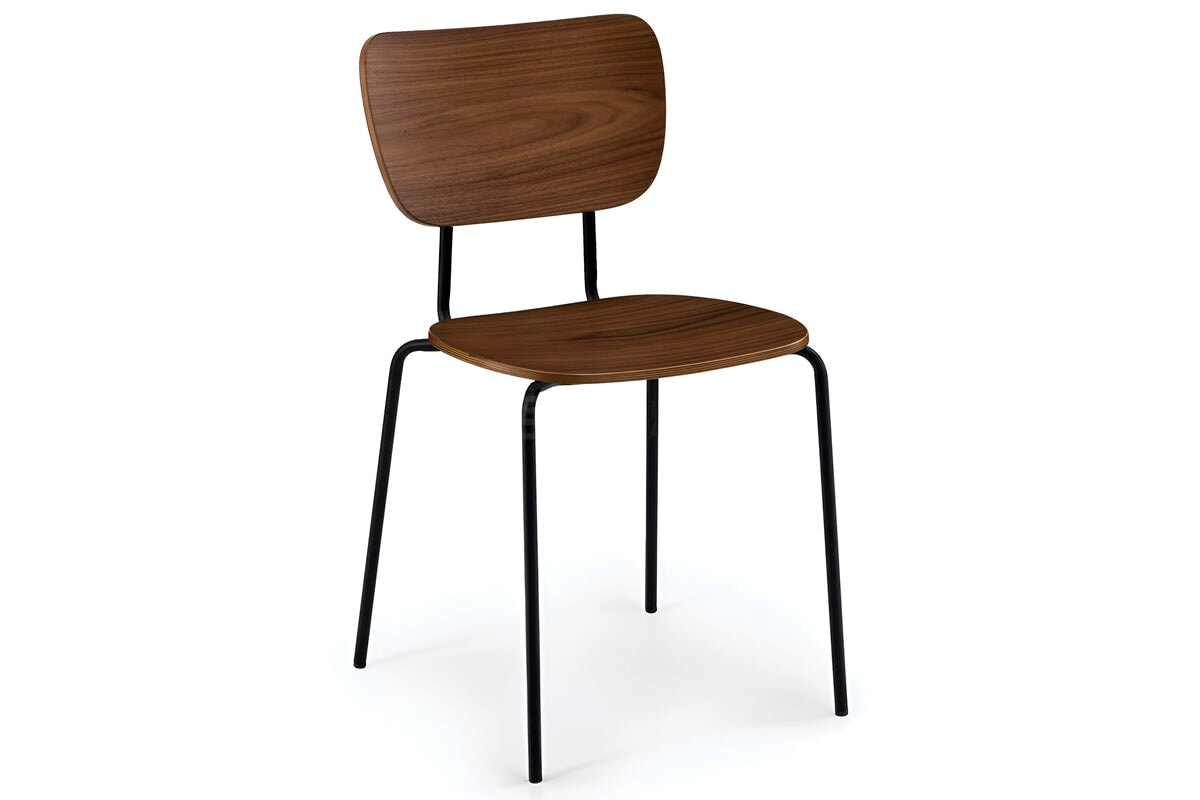 MS Hospitality Sallie Chair - Modern Dining Chair with Upholstered Seat & Metal Legs - Perfect for Restaurants, Cafes & Home Dining Rooms