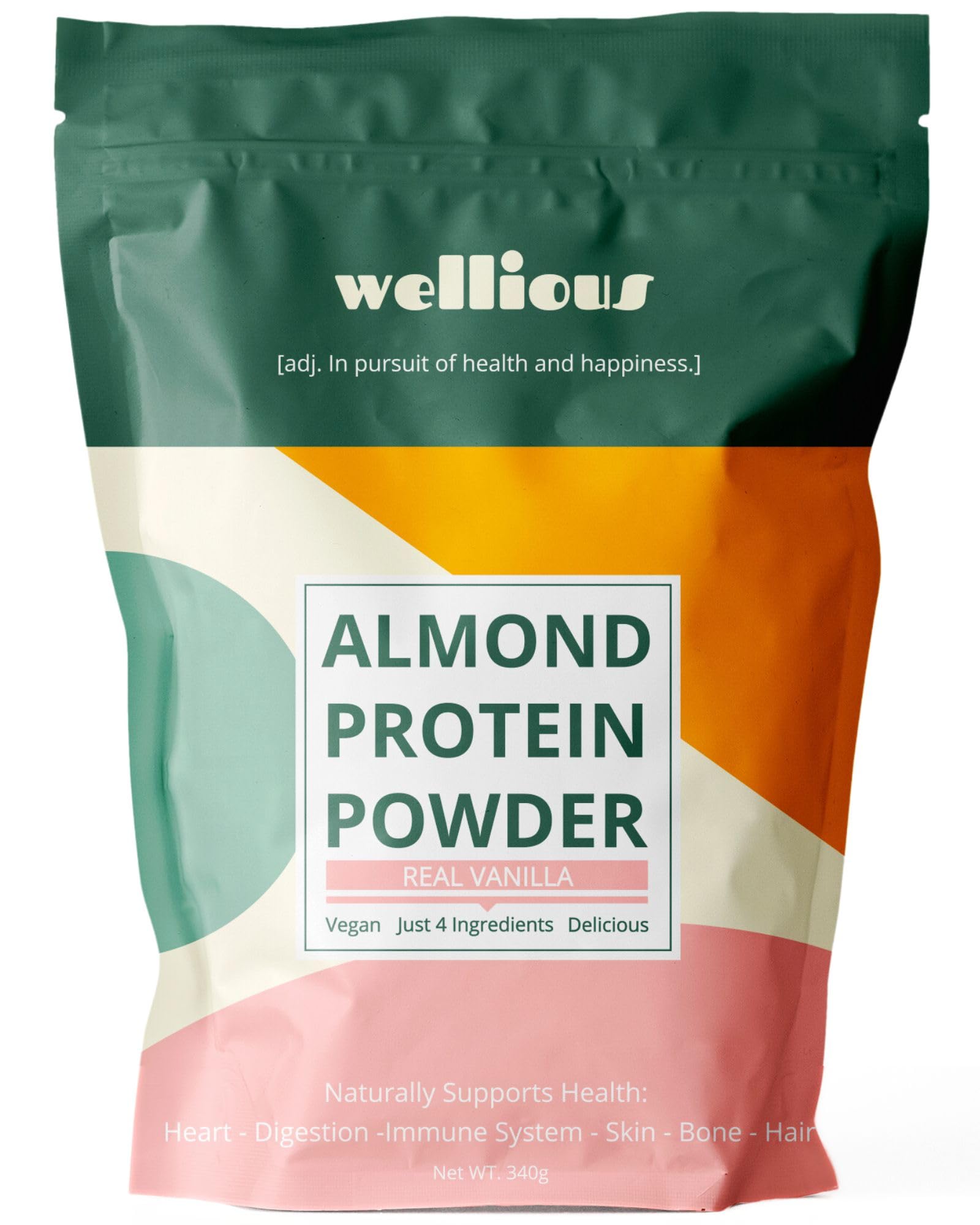Clean Vegan Protein Powder Vanilla - Plant Based Protein Powder, Dairy Free & Lactose Free, Keto Friendly, High Fiber, No Sodium, Supports Gut Health | Perfect for Smoothies, Baking & Post-Workout Recovery