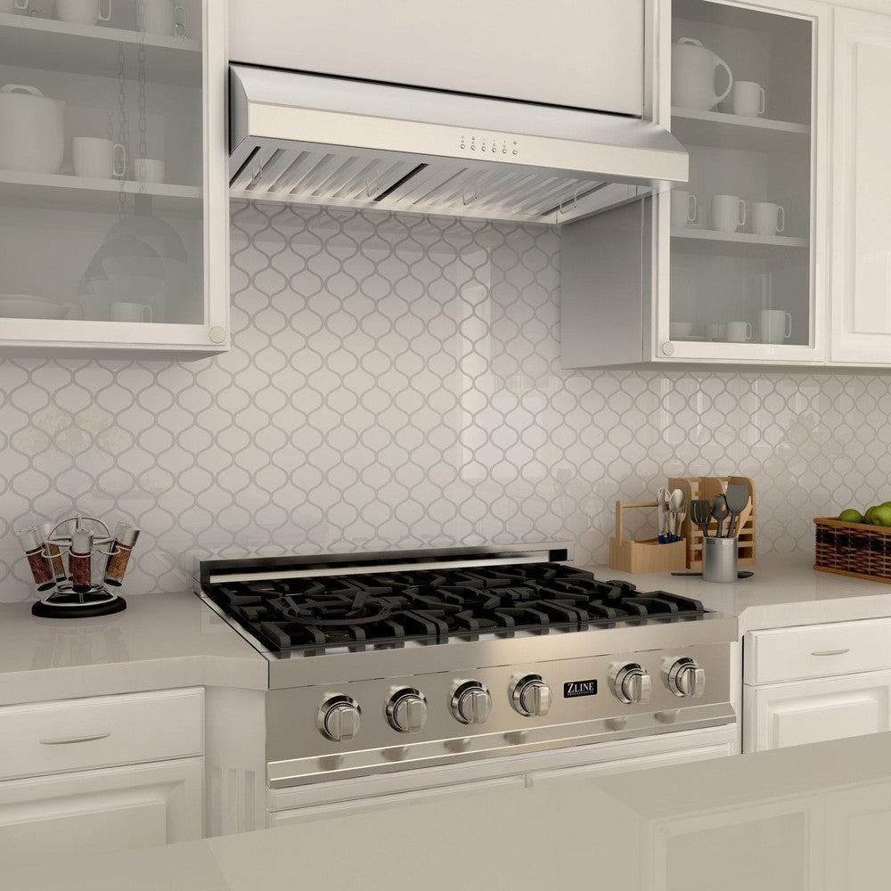 ZLINE 30 Inch Stainless Steel Ducted Under Cabinet Range Hood - 627 30 Model - Powerful Kitchen Ventilation for Smoke & Odor Removal - Perfect for Home Chefs & Modern Kitchens
