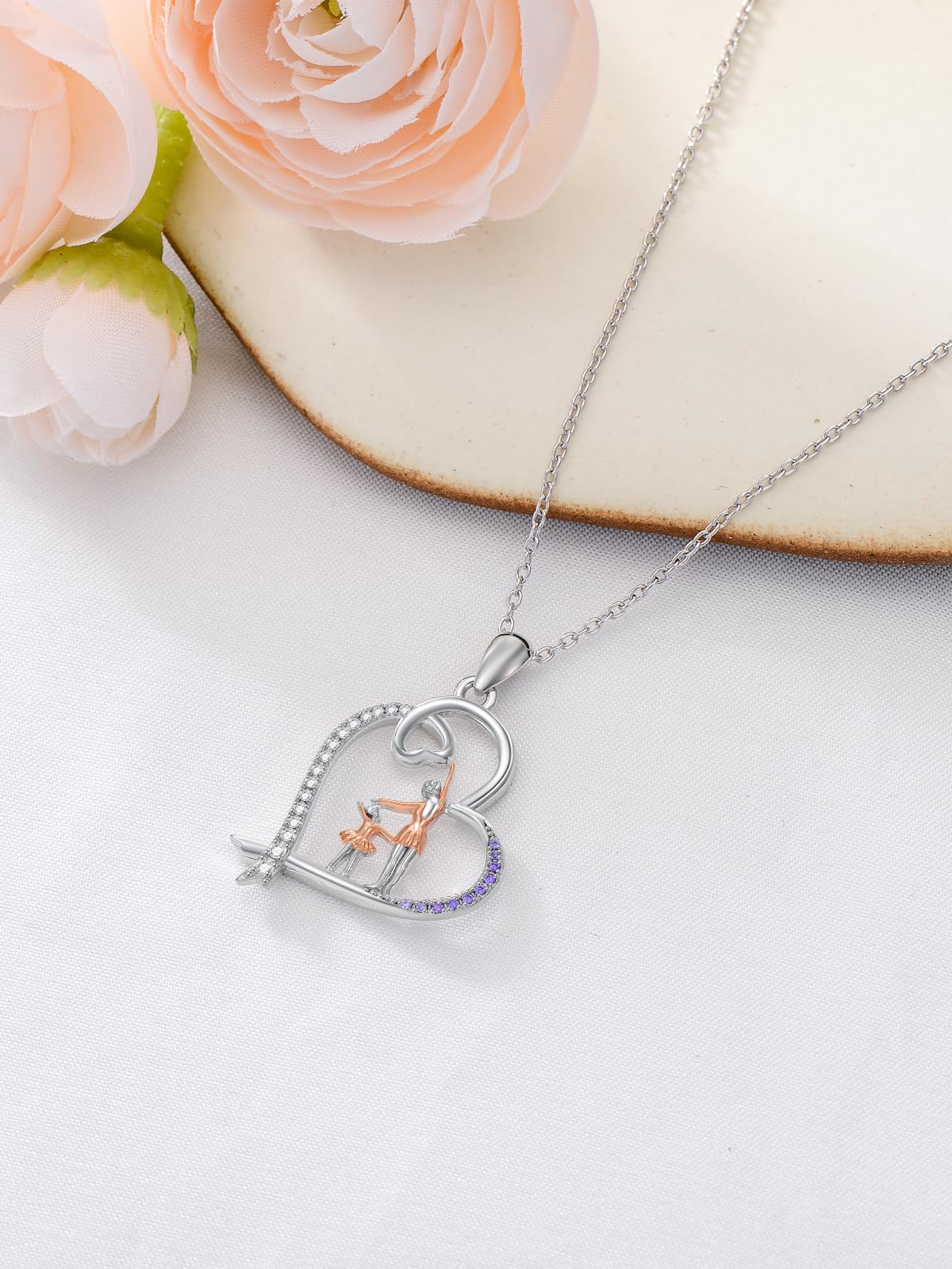 Dorunmo Sterling Silver Sports Pendant Necklace for Women & Girls - Inspirational Jewelry Gift for Athletes, Daughters & Sports Fans - Perfect for Workouts, Competitions & Everyday Wear