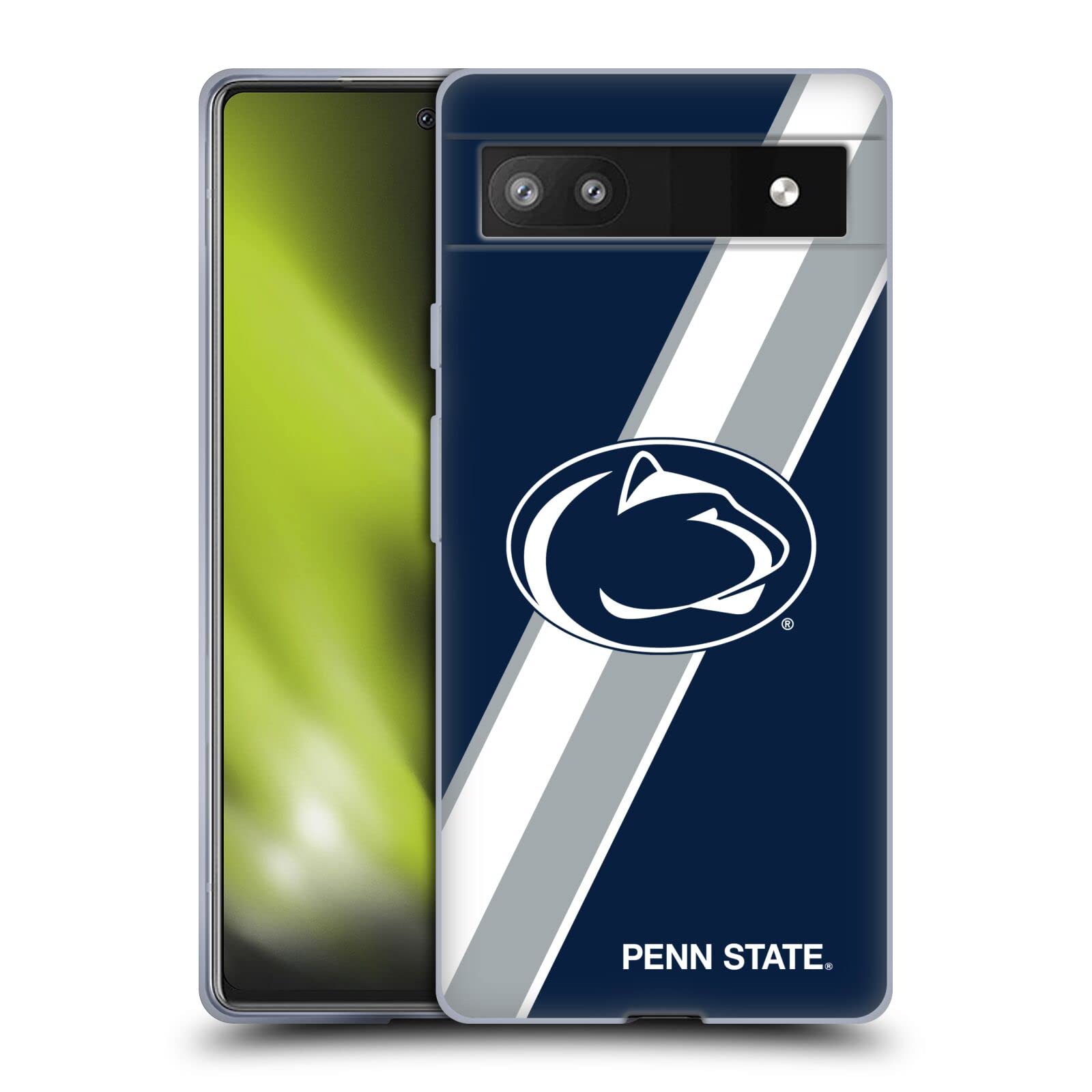 PSU Stripes Soft Gel Case for Google Pixel 6a - College Style Protection
