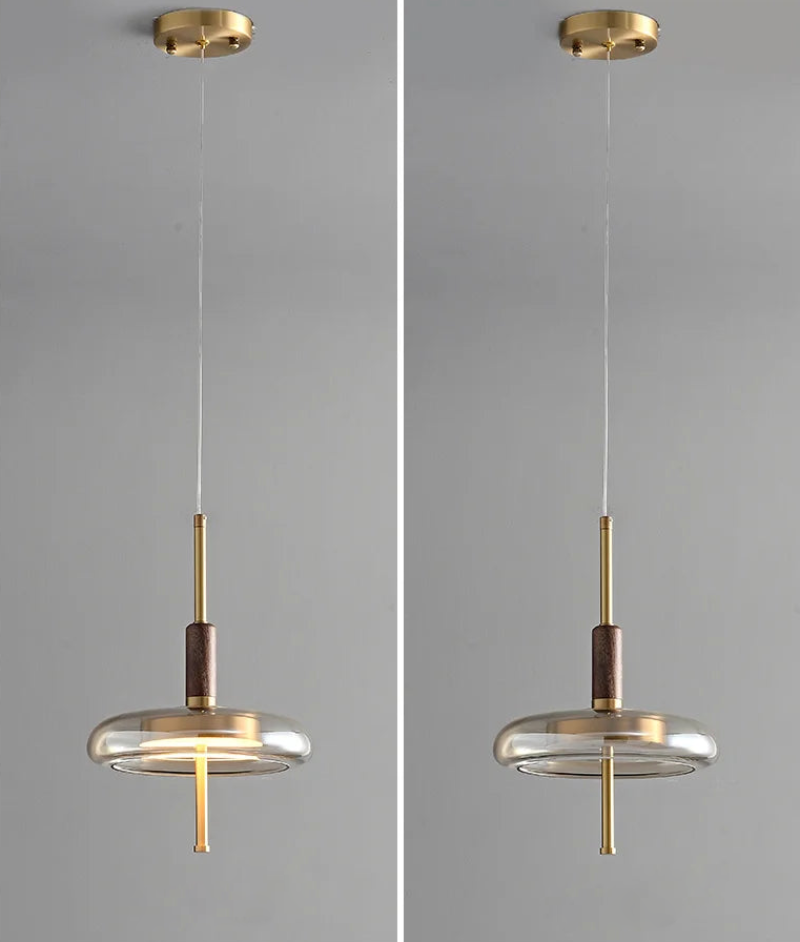 Nimbus Loft Modern Glass Pendant Light - Stylish Hanging Lamp for Kitchen Island, Dining Room, and Living Room Decor