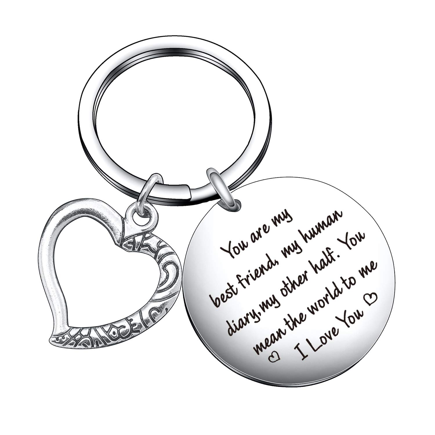 De&ai Couple Keychain - Romantic Boyfriend Girlfriend Keyring for Valentines, Engagement, Anniversary & Wedding Gifts - Perfect for Couples, Husband & Wife (Ideal for Keychains, Gift Exchanges & Romantic Surprises)