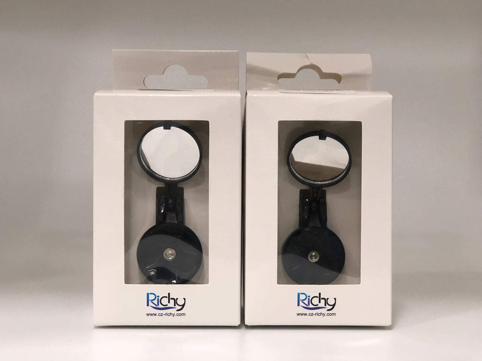 Richy Bar End Bike Mirror - 360° Adjustable Bicycle Rearview Mirror with Hex Wrench (2 Pack) | Lightweight Safety Mirror for Road & Mountain Bikes | Perfect for Commuting & Cycling Safety