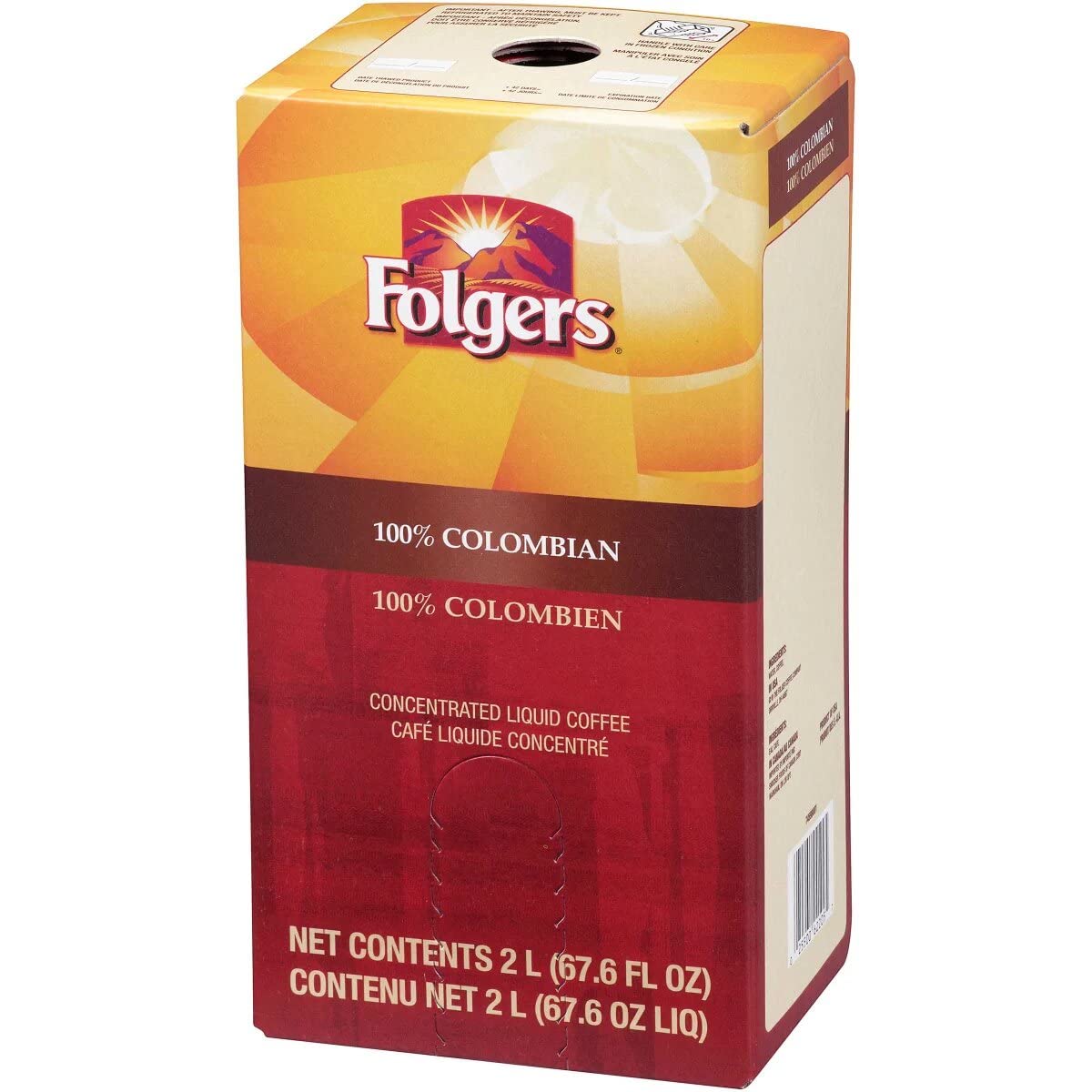 Folgers 100% Colombian Coffee Liquid Concentrate, 2 Liter (2 Pack) - Rich & Smooth Flavor for Coffee Lovers - Perfect for Home, Office, or Restaurants