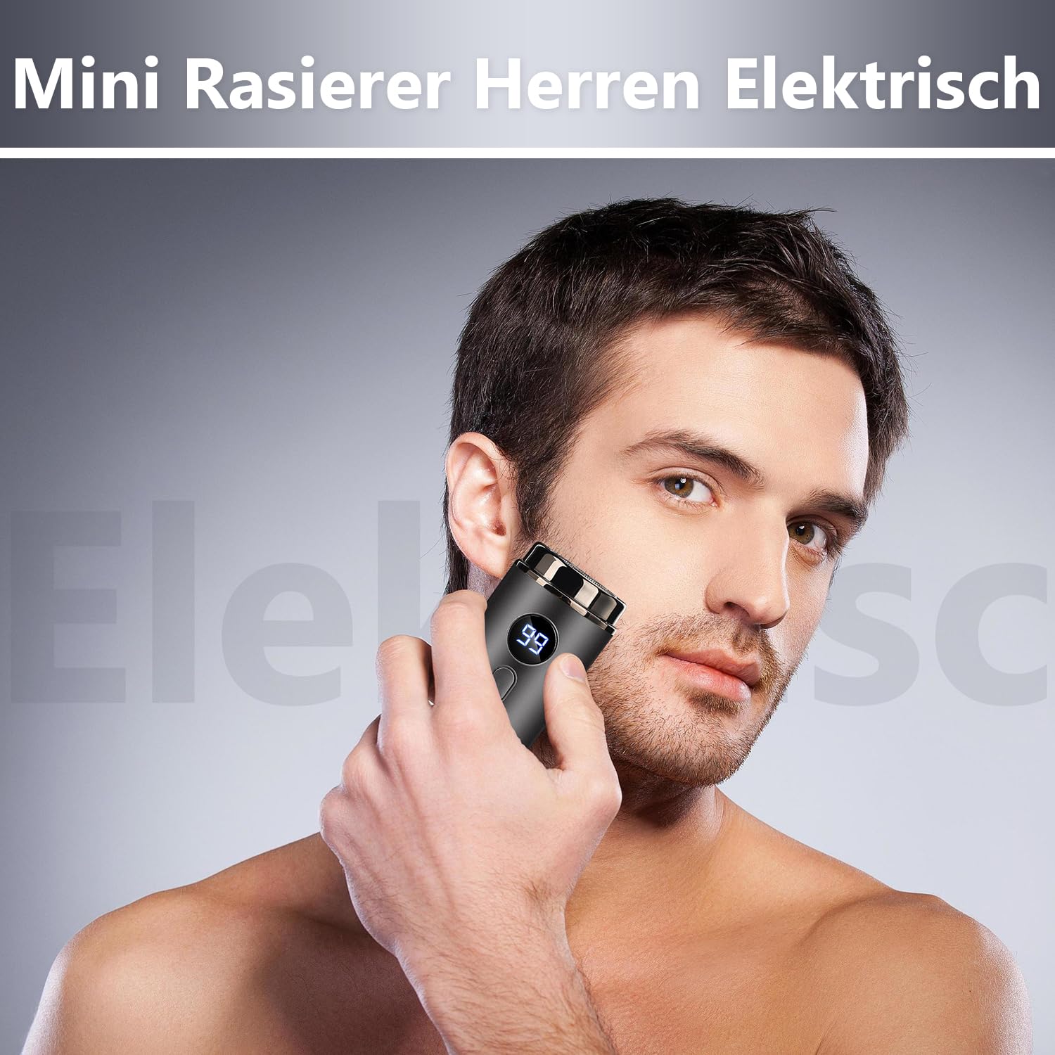 Unisex Mini Portable Electric Shaver - USB Rechargeable IPX7 Waterproof Travel Razor for Men & Women, Perfect for Car, Gym, and Business Trips (Grey)