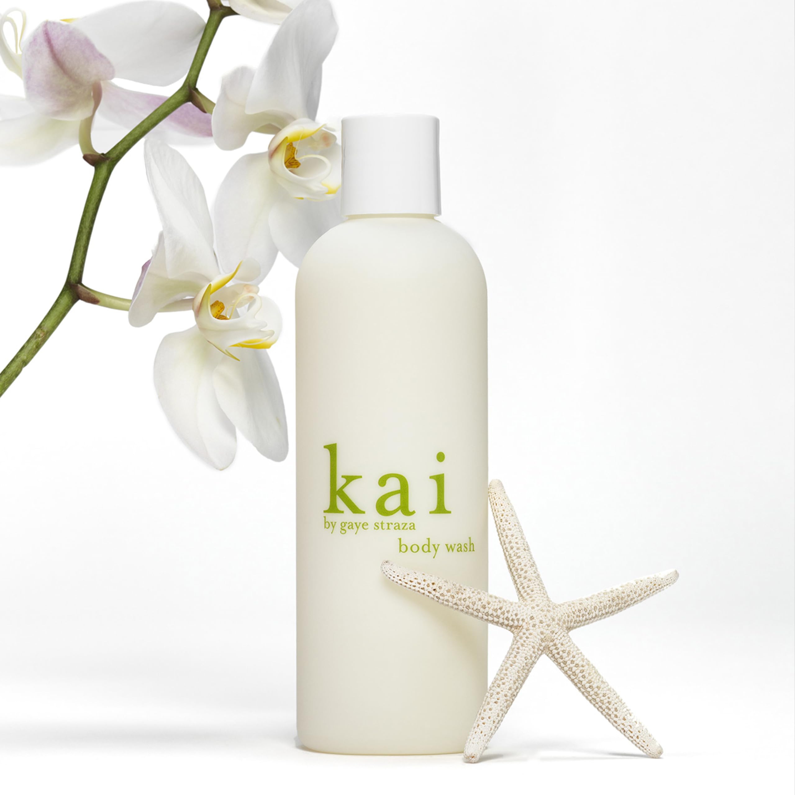 Kai Body Wash 8 Fl Oz - Vitamin E Enriched Foaming Body Wash with Cucumber & Comfrey Extracts, Fresh & Clean Signature Scent - Vegan, Cruelty Free, Made in USA - Perfect for Daily Shower & Spa-Like Relaxation