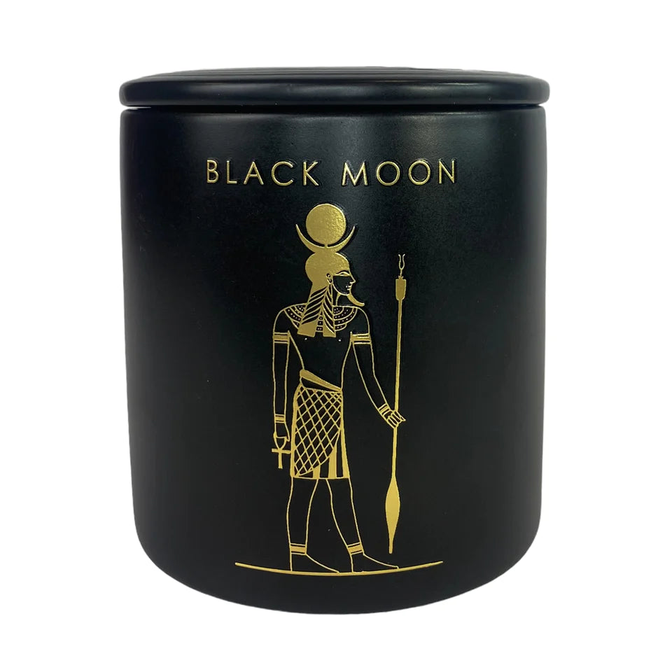 Black Moon Potion Ceramic Candle - Handmade Aromatherapy Soy Wax Candle for Home Decor, Meditation & Relaxation | Perfect for Bedroom, Bathroom & Gift Giving