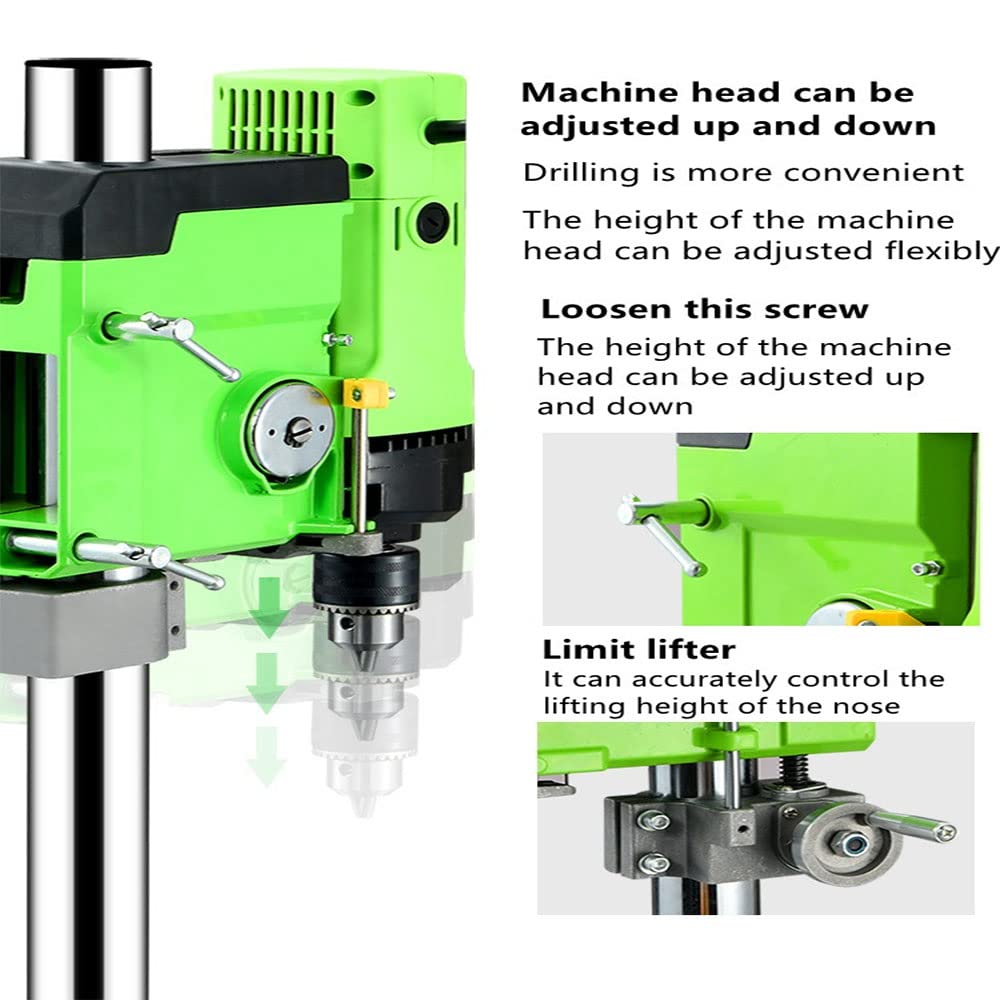 1050W Mini Electric Bench Drill Stand with 3-16mm Chuck - Precision Drilling Machine for Woodworking, Metalworking & DIY Projects - Perfect for Home Workshops, Garage & Professional Use